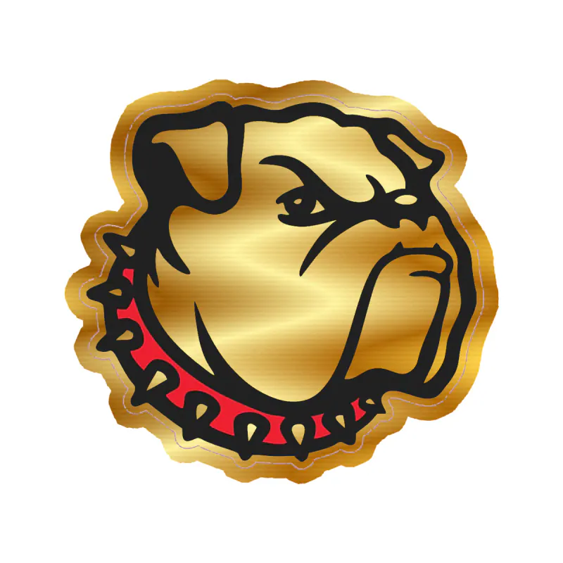 Georgia Bulldogs - Image 7 - Gold Chrome Vinyl Decal - Custom Size