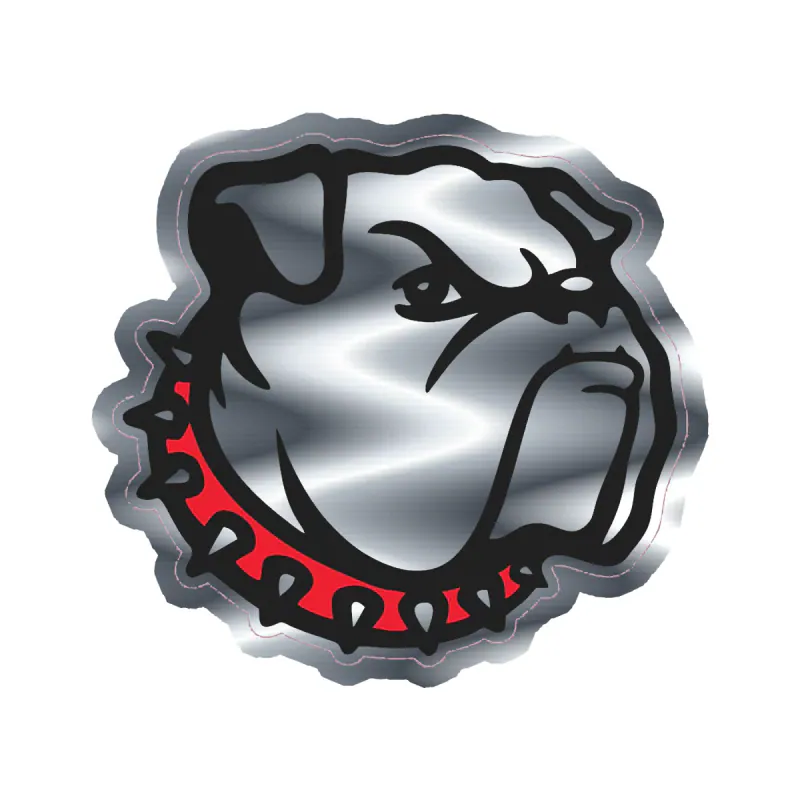 Georgia Bulldogs - Image 7 - Silver Chrome Vinyl Decal - Custom Size
