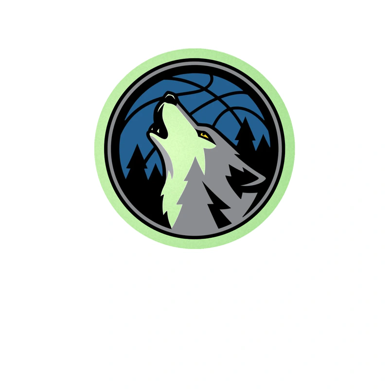 Minnesota Timberwolves - Image 3 - Glow in the Dark Vinyl Sticker - Custom Size