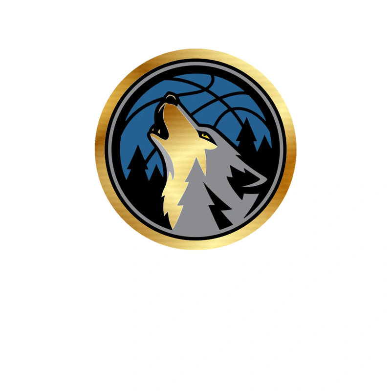 Minnesota Timberwolves - Image 3 - Gold Chrome Vinyl Sticker - Custom Size