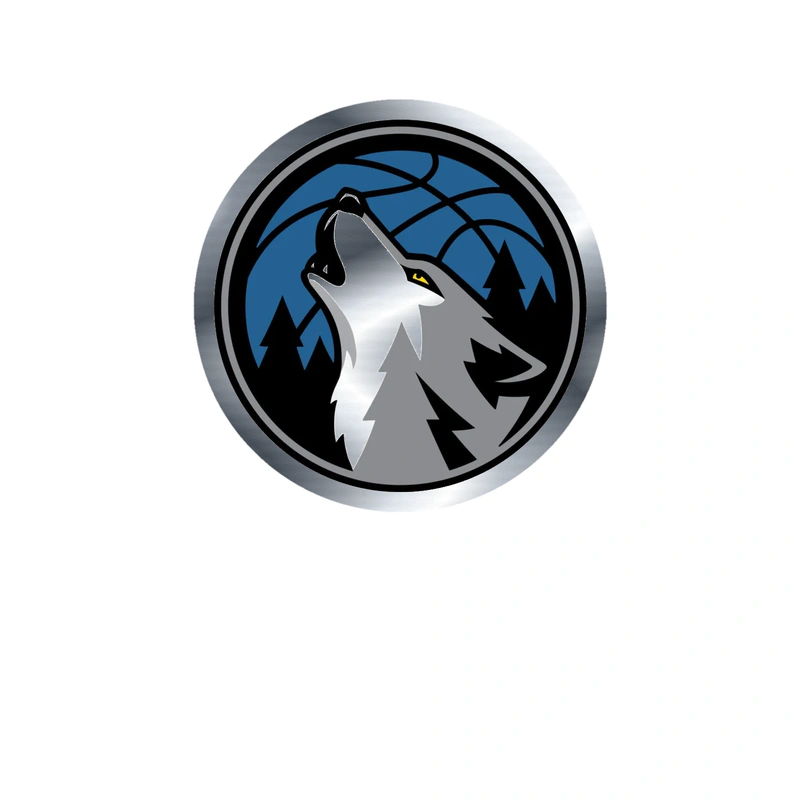 Minnesota Timberwolves - Image 3 - Silver Chrome Vinyl Sticker - Custom Size