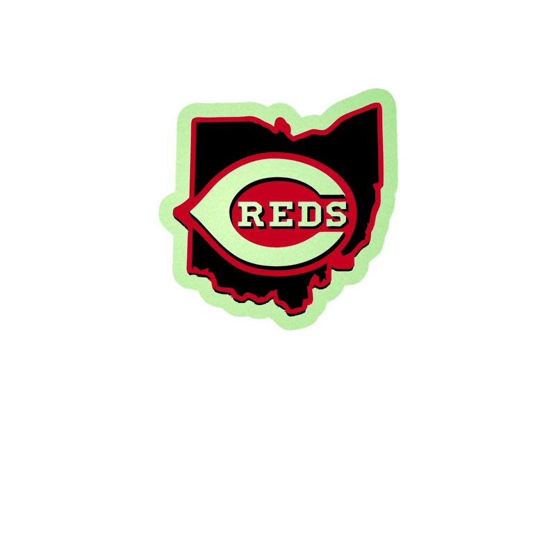 Cincinnati Reds - State - Glow in the Dark Vinyl Sticker - Custom Size