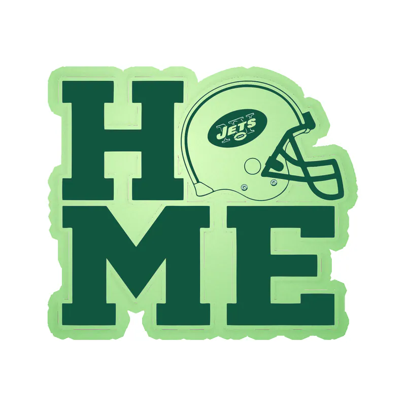 New York Jets - Home - Glow in the Dark Vinyl Sticker - Custom Size