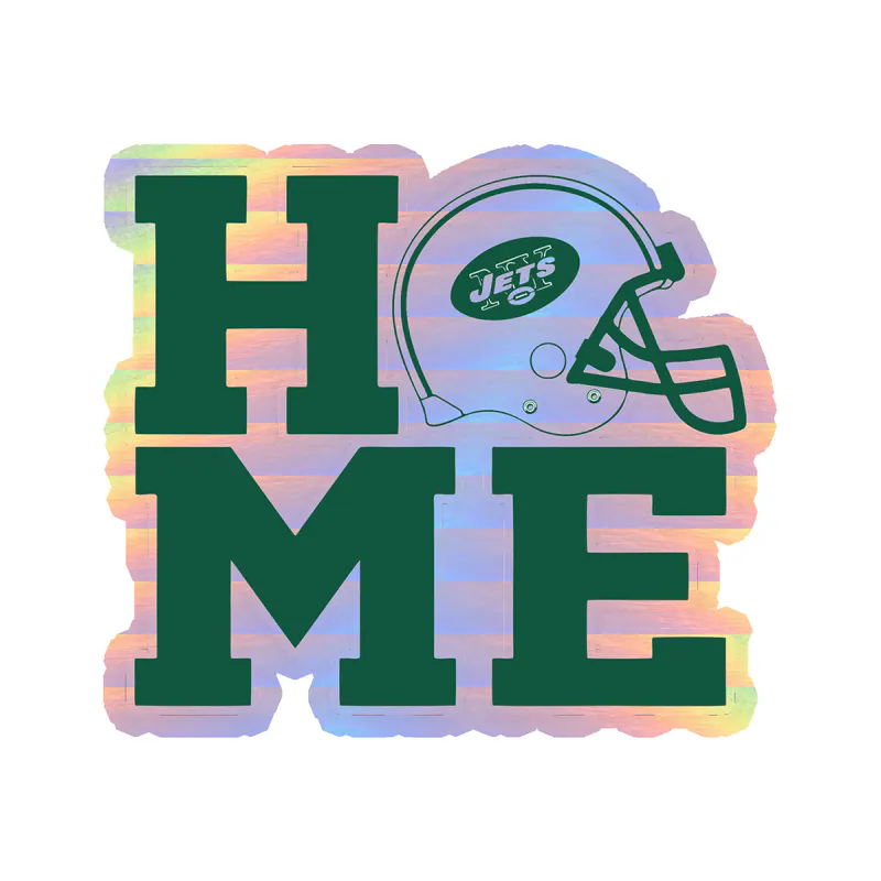 New York Jets - Home - Holographic Vinyl Sticker - Custom Size