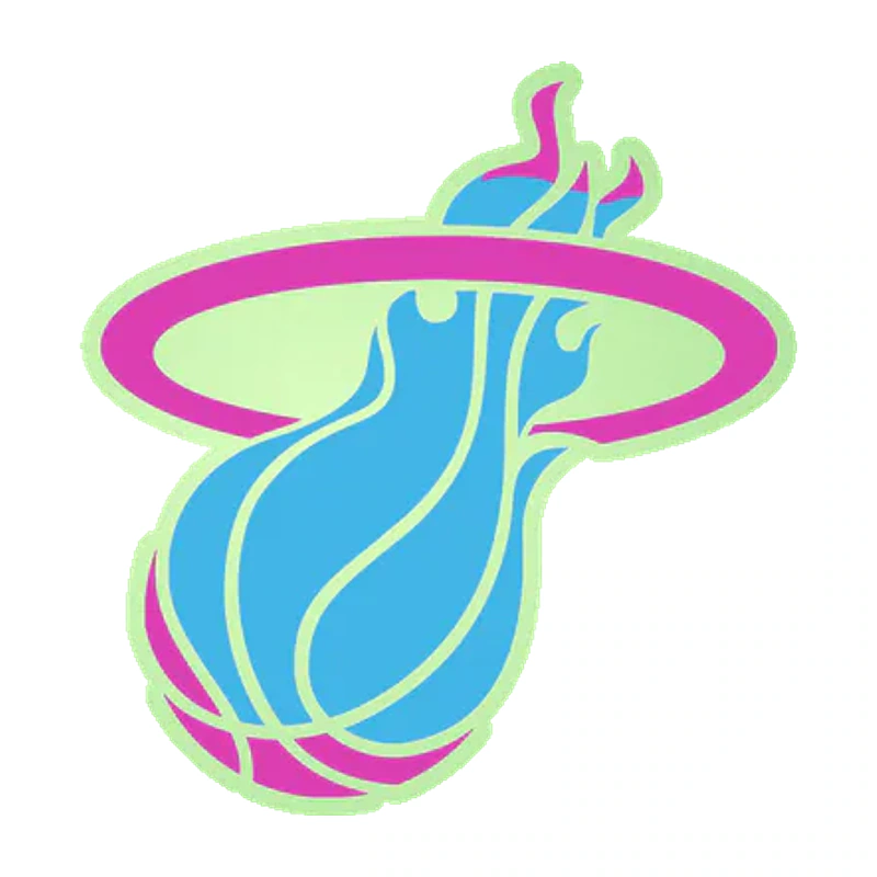 Miami Heat - Image 4 - Glow in the Dark Vinyl Sticker - Custom Size