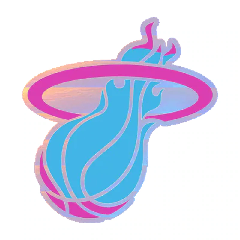 Miami Heat - Image 4 - Holographic Vinyl Sticker - Custom Size