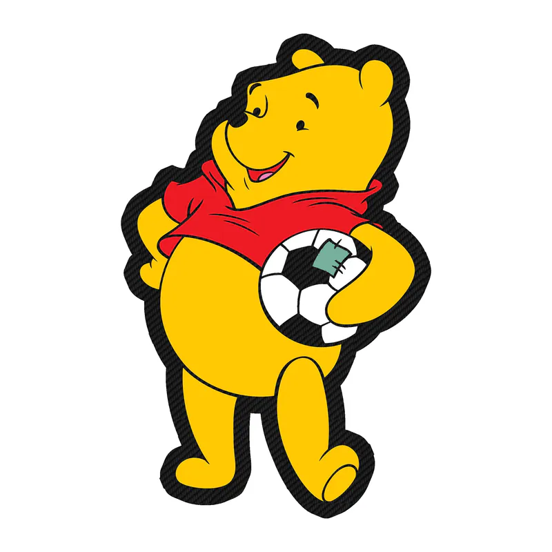 Winnie The Pooh - Carbon Fiber Vinyl Sticker - Custom Size