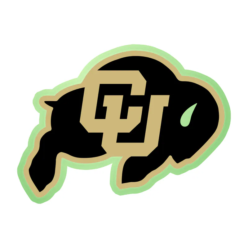Colorado Buffaloes - Image 1 - Glow in the Dark Vinyl Decal - Custom Size