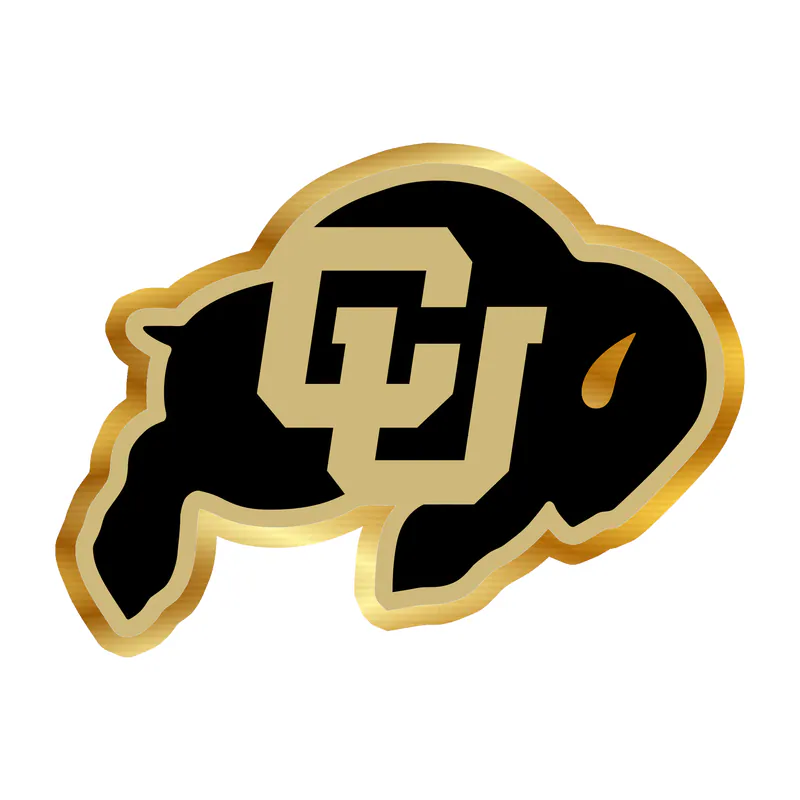 Colorado Buffaloes - Image 1 - Gold Chrome Vinyl Decal - Custom Size