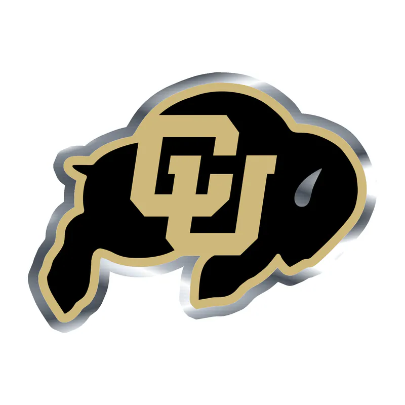 Colorado Buffaloes - Image 1 - Silver Chrome Vinyl Decal - Custom Size