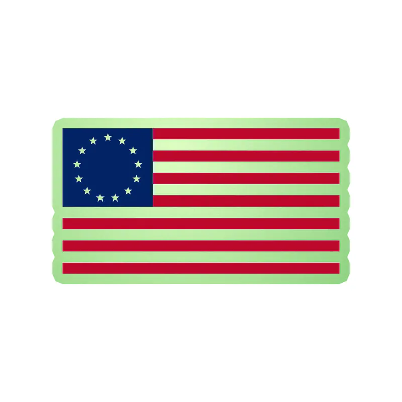 American Flag Glow in the Dark Vinyl Decal - custom size