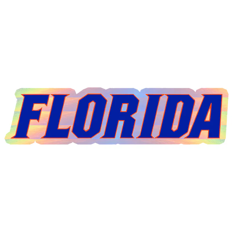 Florida Gators - Image 1 - Holographic Vinyl Decal - Custom Size