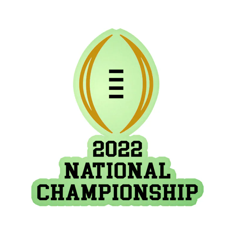 National Championship 2022 - Image 1 - Glow in the Dark Vinyl Decal - Custom Size
