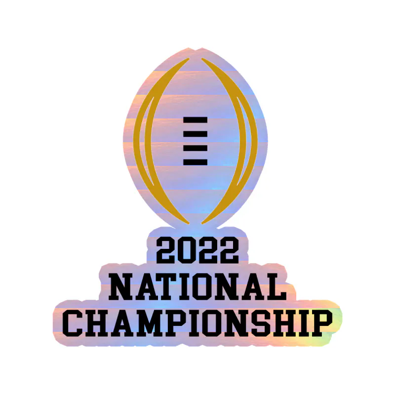 National Championship 2022 - Image 1 - Holographic Vinyl Decal - Custom Size