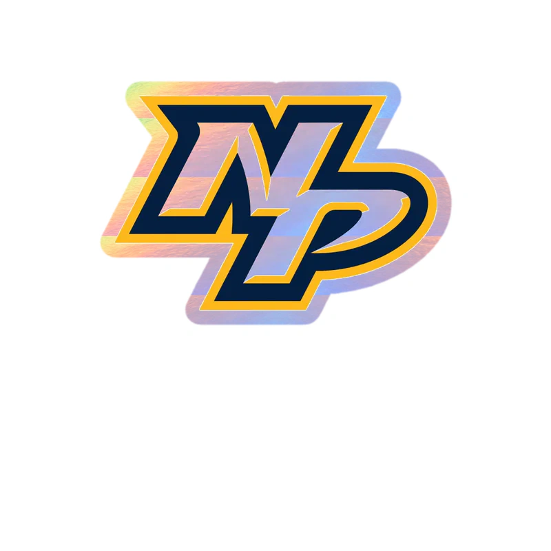 Nashville Predators - NP - Holographic Vinyl Sticker - Custom Size