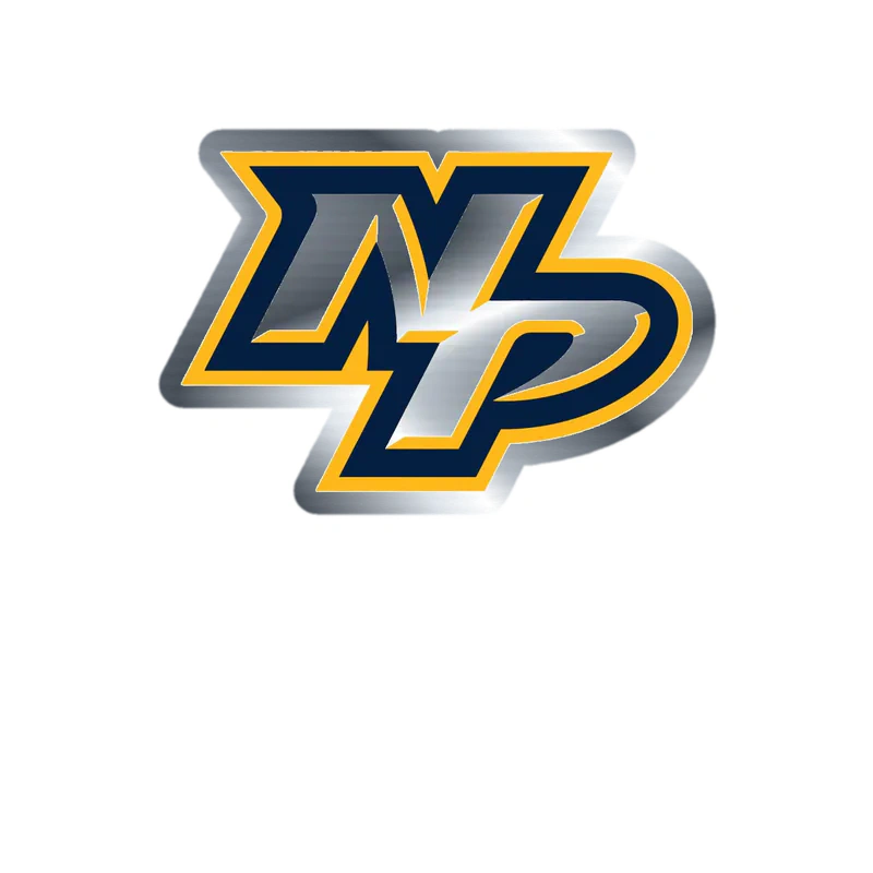 Nashville Predators - NP - Silver Chrome Vinyl Sticker - Custom Size