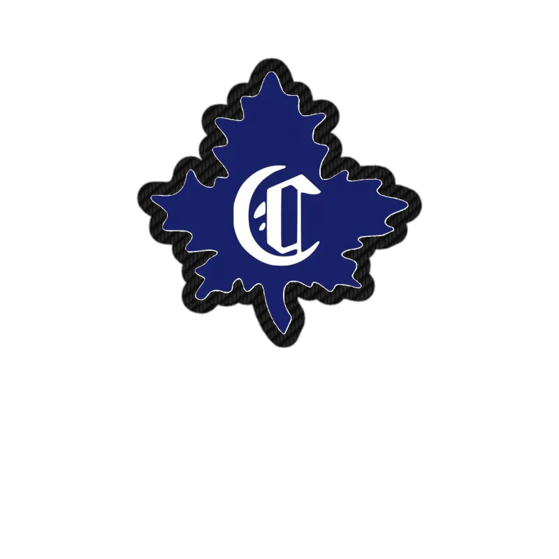 Montreal Canadiens - Blue Leaf With C - Carbon Fiber Vinyl Sticker - Custom Size