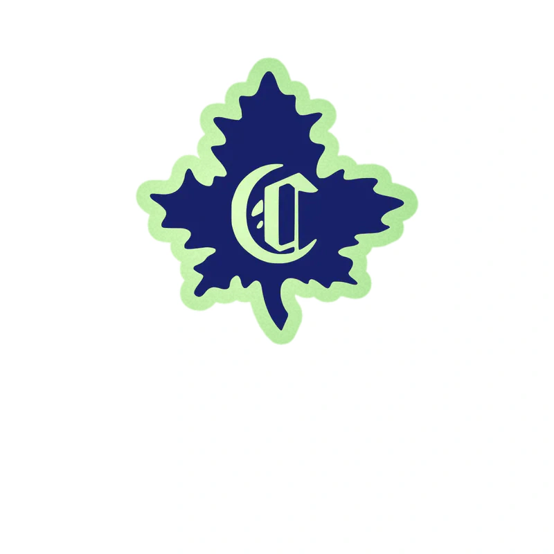 Montreal Canadiens - Blue Leaf With C - Glow in the Dark Vinyl Sticker - Custom Size