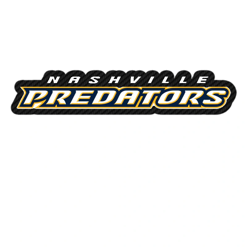 Nashville Predators - Name - Carbon Fiber Vinyl Sticker - Custom Size