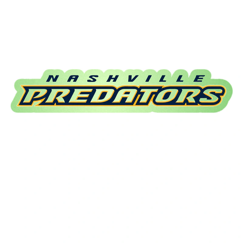 Nashville Predators - Name - Glow in the Dark Vinyl Sticker - Custom Size