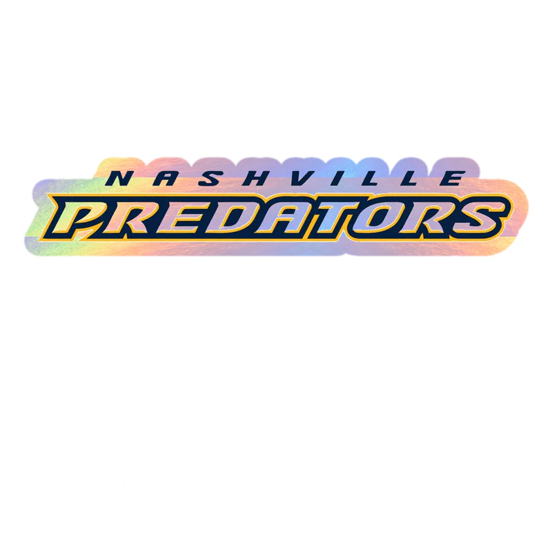 Nashville Predators - Name - Holographic Vinyl Sticker - Custom Size