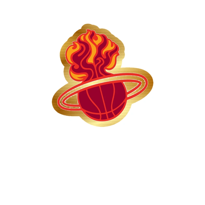 Miami Heat - Image 9 - Gold Chrome Vinyl Sticker - Custom Size