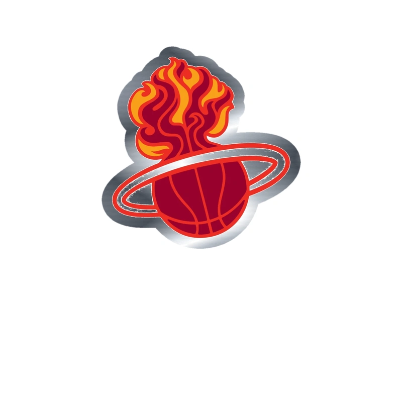 Miami Heat - Image 9 - Silver Chrome Vinyl Sticker - Custom Size