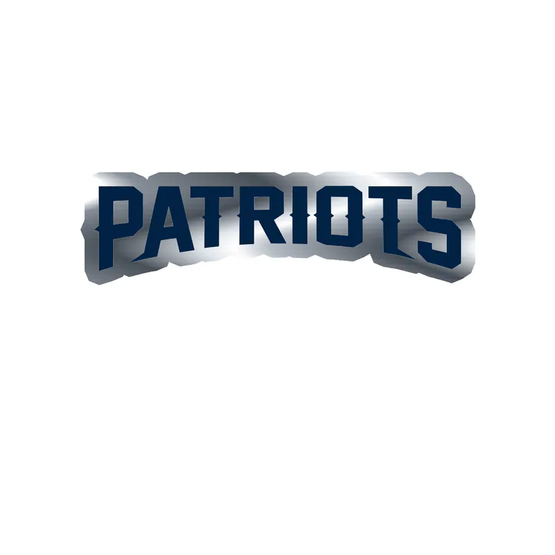 New England Patriots - Image 5 - Silver Chrome Vinyl Sticker - Custom Size