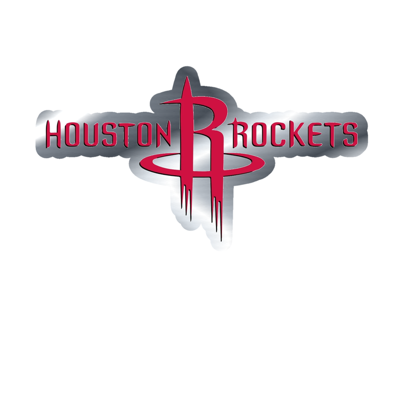 Houston Rockets - Image 2 - Silver Chrome Vinyl Sticker - Custom Size