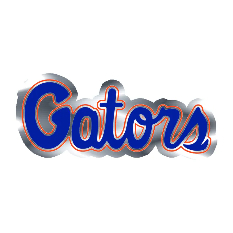 Florida Gators - Image 8 - Silver Chrome Vinyl Decal - Custom Size