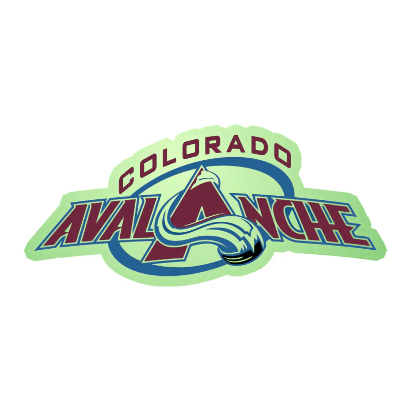 Colorado Avalanche - Name With A - Glow in the Dark Vinyl Sticker - Custom Size