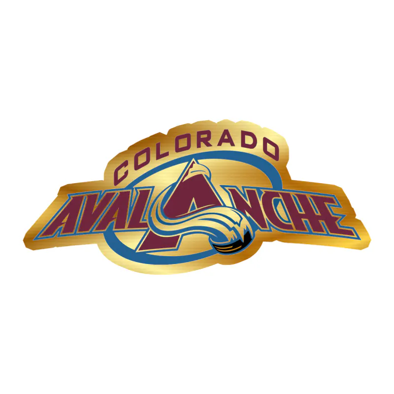 Colorado Avalanche - Name With A - Gold Chrome Vinyl Sticker - Custom Size