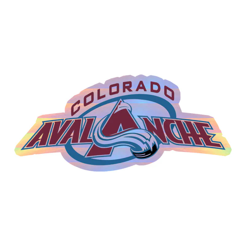 Colorado Avalanche - Name With A - Holographic Vinyl Sticker - Custom Size