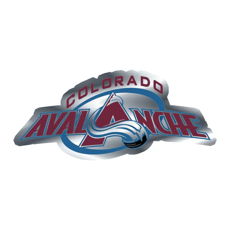 Colorado Avalanche - Name With A - Silver Chrome Vinyl Sticker - Custom Size