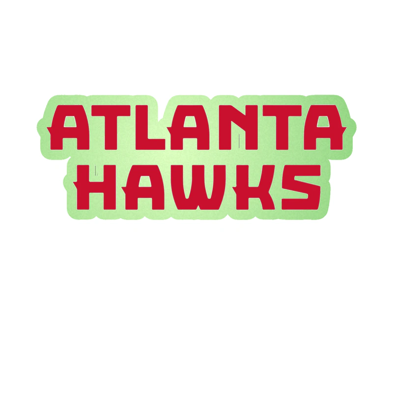 Atlanta Hawks - Name - Glow in the Dark Vinyl Sticker - Custom Size