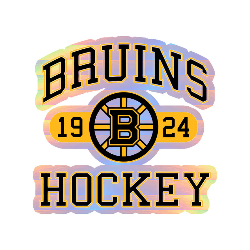 Boston Bruins - Bruins Hockey 1924 - Holographic Vinyl Sticker - Custom Size