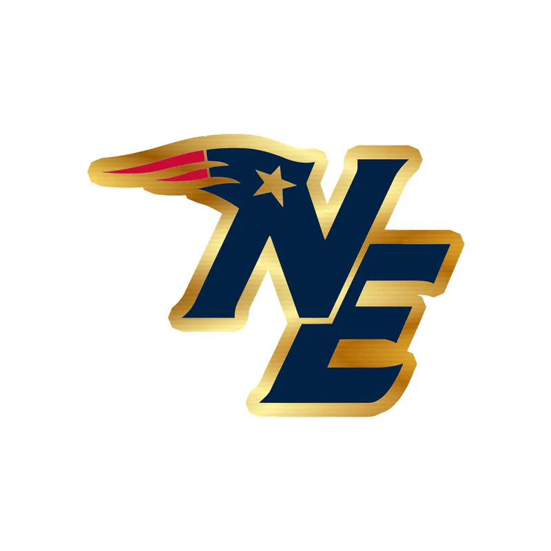 New England Patriots - Image 2 - Gold Chrome Vinyl Sticker - Custom Size