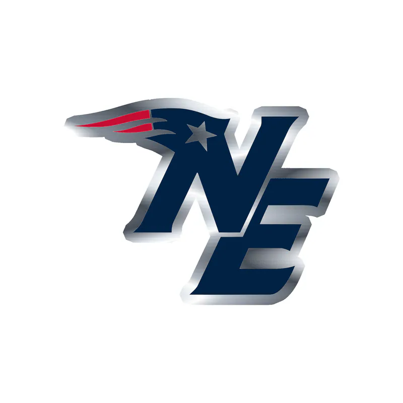 New England Patriots - Image 2 - Silver Chrome Vinyl Sticker - Custom Size