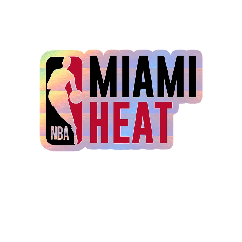 Miami Heat - Image 7 - Holographic Vinyl Sticker - Custom Size