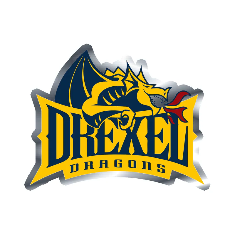 Drexel Dragons - Image 1 - Silver Chrome Vinyl Decal - Custom Size
