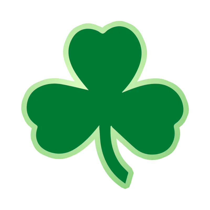 Boston Celtics -Clover - Glow in the Dark Vinyl Sticker - Custom Size