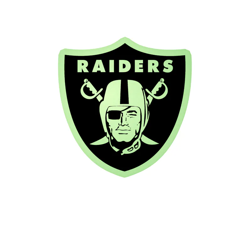 Las Vegas Raiders - Image 1 - Glow in the Dark Vinyl Sticker - Custom Size