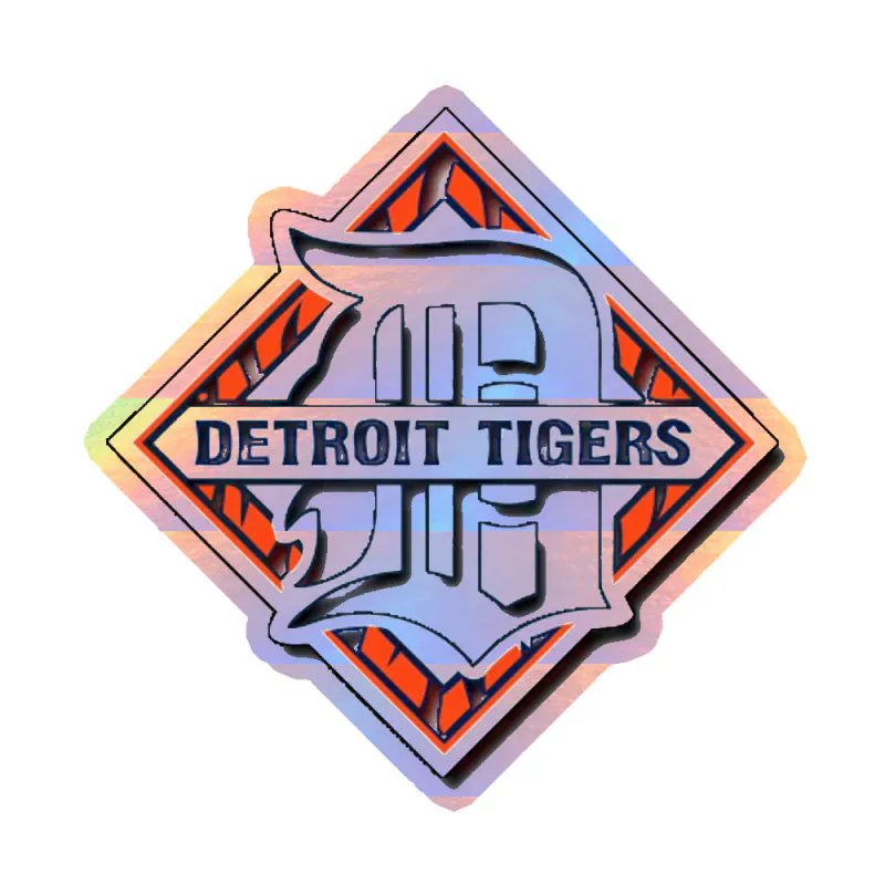Detroit Tigers - Plate - Holographic Vinyl Sticker - Custom Size