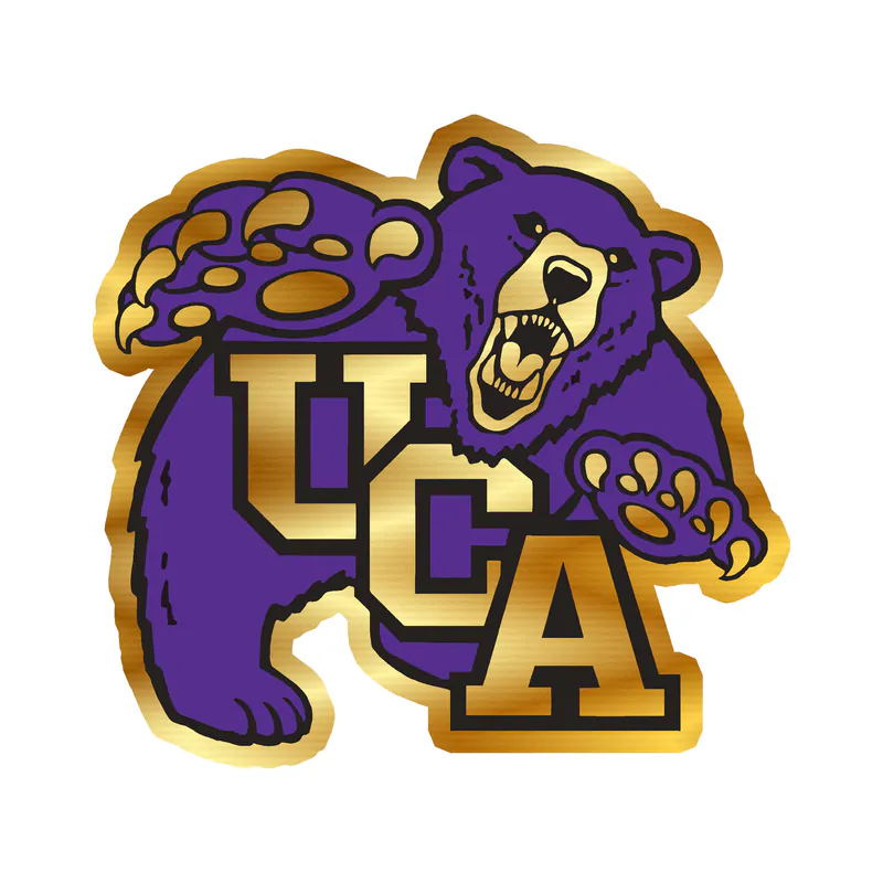 Central Arkansas Bears - Image 1 - Gold Chrome Vinyl Decal - Custom Size