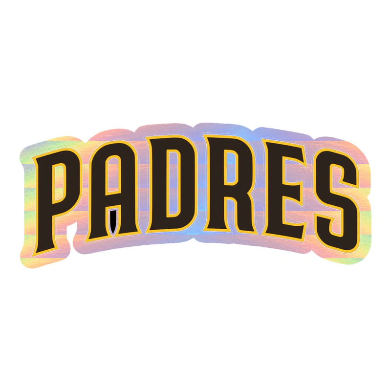 San Diego Padres - Dark Brown Padres - Holographic Vinyl Sticker - Custom Size