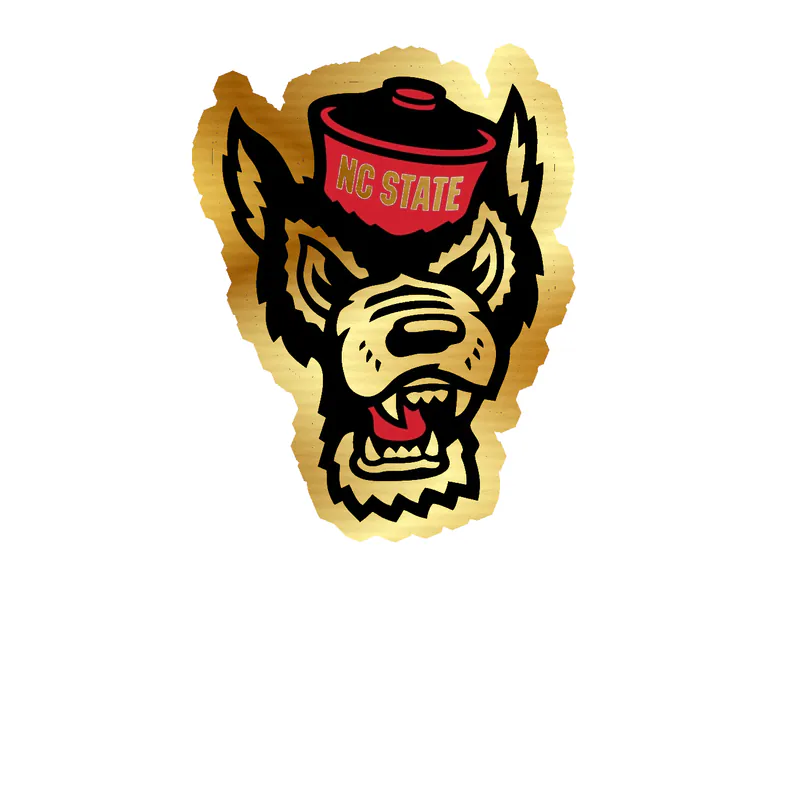 NC State Wolfpack - Image 3 - Gold Chrome Vinyl Decal - Custom Size