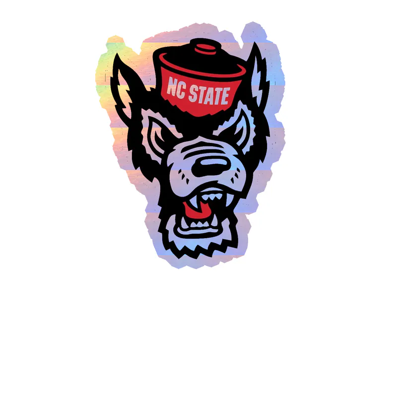NC State Wolfpack - Image 3 - Holographic Vinyl Decal - Custom Size