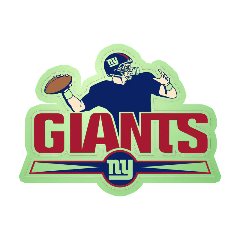 New York Giants - Football Player - Glow in the Dark Vinyl Sticker - Custom Size