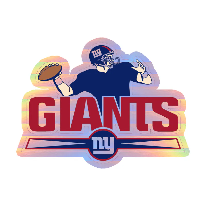 New York Giants - Football Player - Holographic Vinyl Sticker - Custom Size