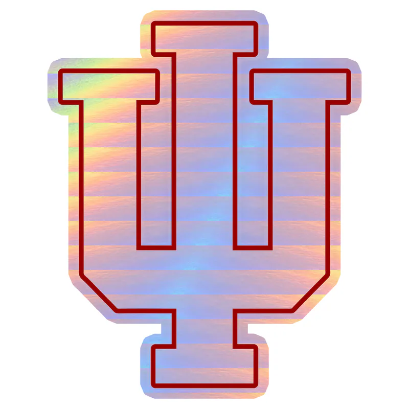 Indiana Hoosiers - Image 9 - Holographic Vinyl Decal - Custom Size